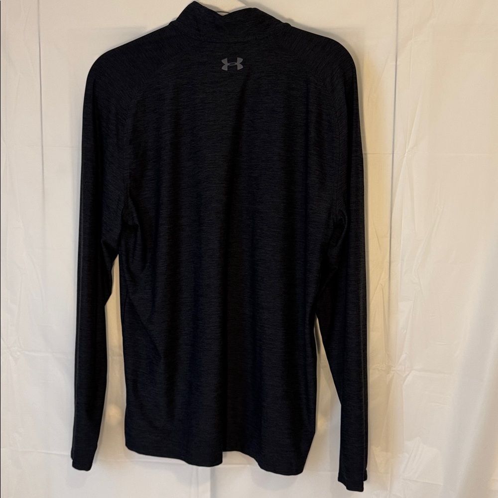 Under Armour Men's Medium Playoff Quarter-Zip Dark Charcoal Gray - Picture 6 of 8